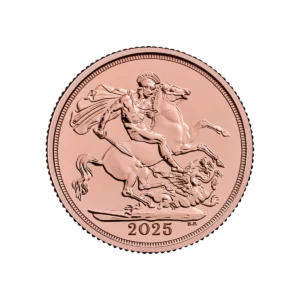 The 2025 British Pound Sterling coin features a profile of King Charles III facing left with the inscription CHARLES III - DEI - GRA - REX - FID - DEF around the edge on a white background.