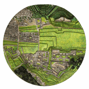 Moneta argento 5oz da collezione con vista di Machu Picchu dall'alto