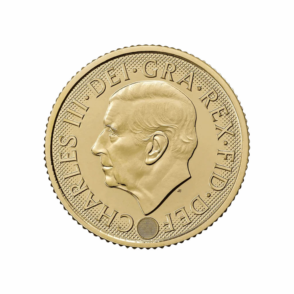 Reverse with a left-facing portrait of King Charles III and the legend “CHARLES III · DEI · GRA · REX · FID · DEF”.