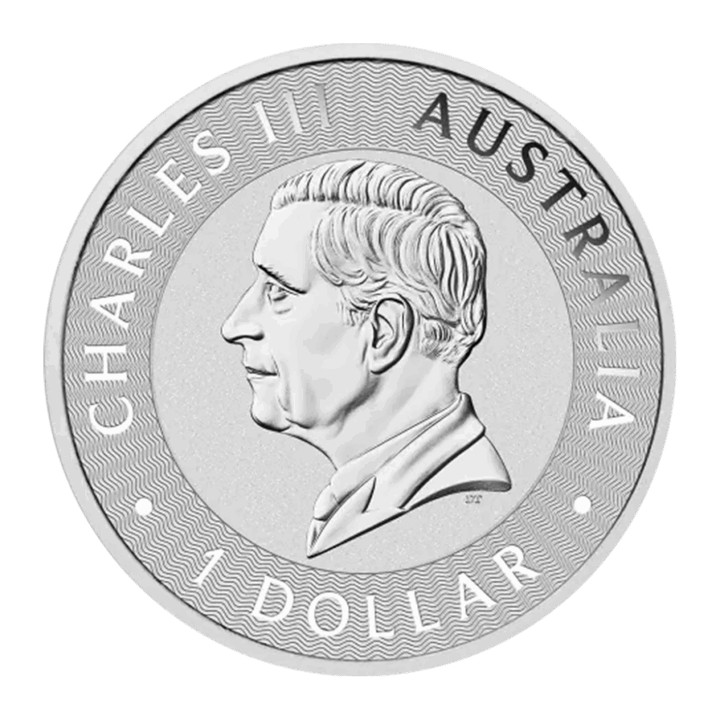 Retro della moneta da collezione Canguro Australiano d'argento 2026