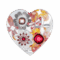 Moneta in argento a forma di cuore 20 g 2026 con composizione floreale e cristalli colorati incastonati