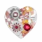 Moneta in argento a forma di cuore 20 g 2026 con composizione floreale e cristalli colorati incastonati