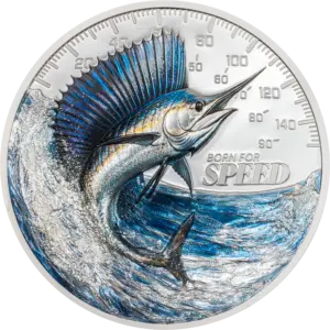 Born for Speed - Pesce Vela 1 oz Argento