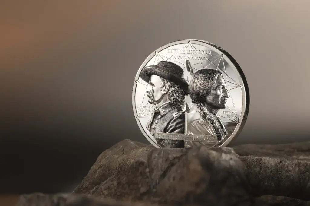 Nemici nella Storia – Toro Seduto e Custer 2 oz Argento