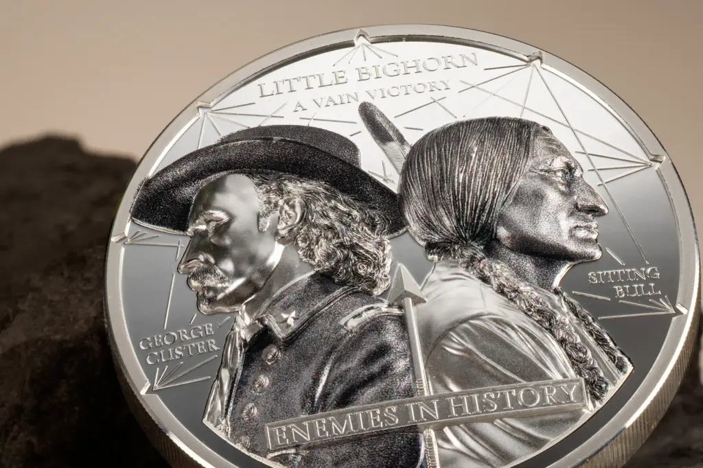 Nemici nella Storia – Toro Seduto e Custer 2 oz Argento