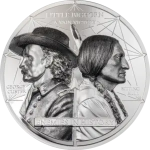 Nemici nella Storia - Toro Seduto e Custer 2 oz Argento
